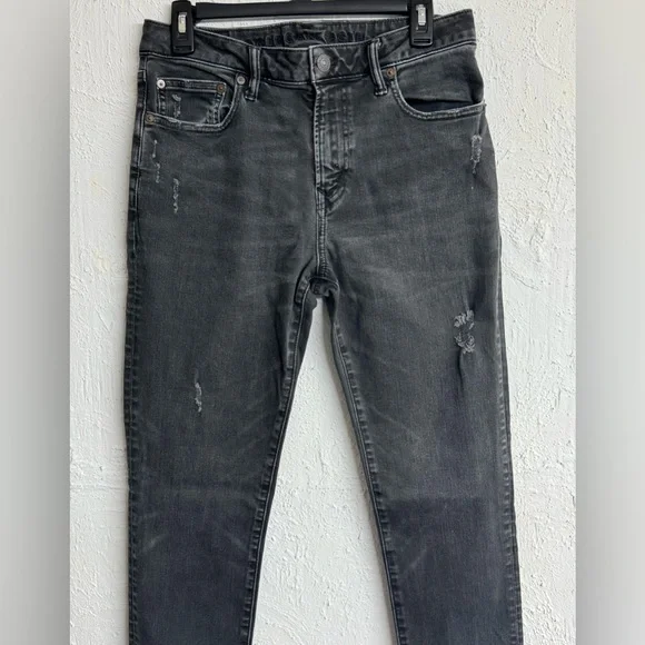 Men's American Eagle Next Level Flex Skinny Black Denim Jeans Size 32 - Picture 3 of 7